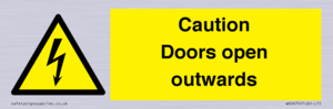Caution Doors open outwards